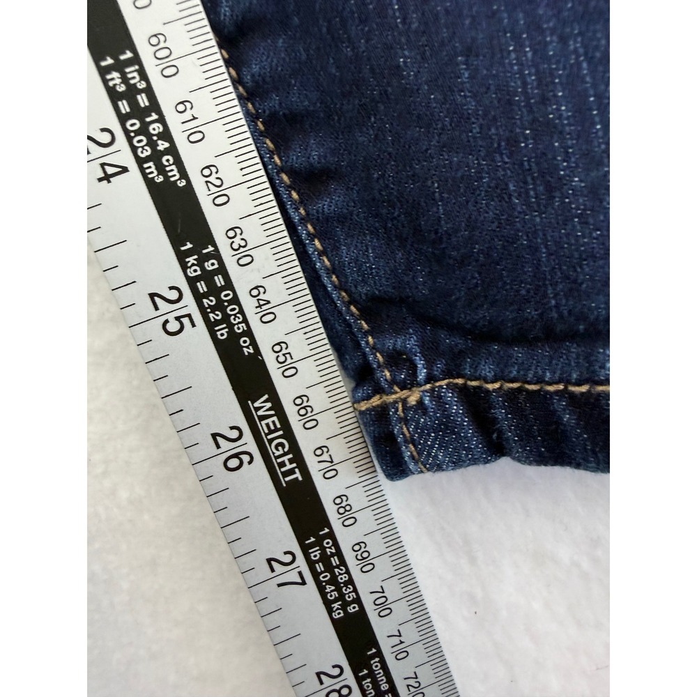 Maurices Everflex High-Rise Skinny Jeans Dark Wash 24W Short Repreve Stretch - Picture 6 of 8